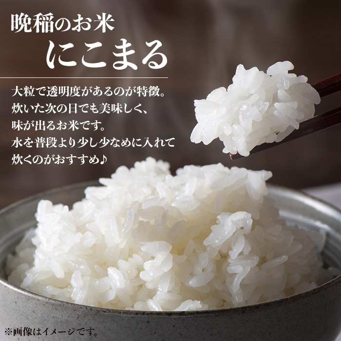 ＜令和7年産 西予市宇和町米 にこまる 約10kg（5kg×2袋）＞ お米 コメ 白米 ご飯 晩稲 大粒 特産品 三好フク 愛媛県 西予市