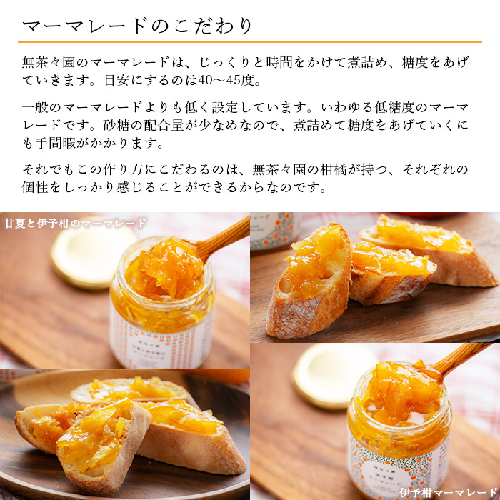＜無茶々園 ジュース 720ml×2本・マーマレード2種セット＞ 果物 伊予柑 甘夏 オレンジ ミカン 蜜柑 柑橘 フルーツ 特産品 贈答用 愛媛県 西予市