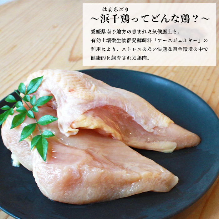 ＜銘柄鶏 浜千鶏 愛媛県産 若鶏むね肉 4kg（1kg×4）＞ 国産 鶏肉 鳥肉 とり チキン むね肉 ムネ 精肉 にく ブロック 料理 アレンジ 夕飯 夕食 お弁当 昼食 唐揚げ から揚げ 愛媛県 西予市