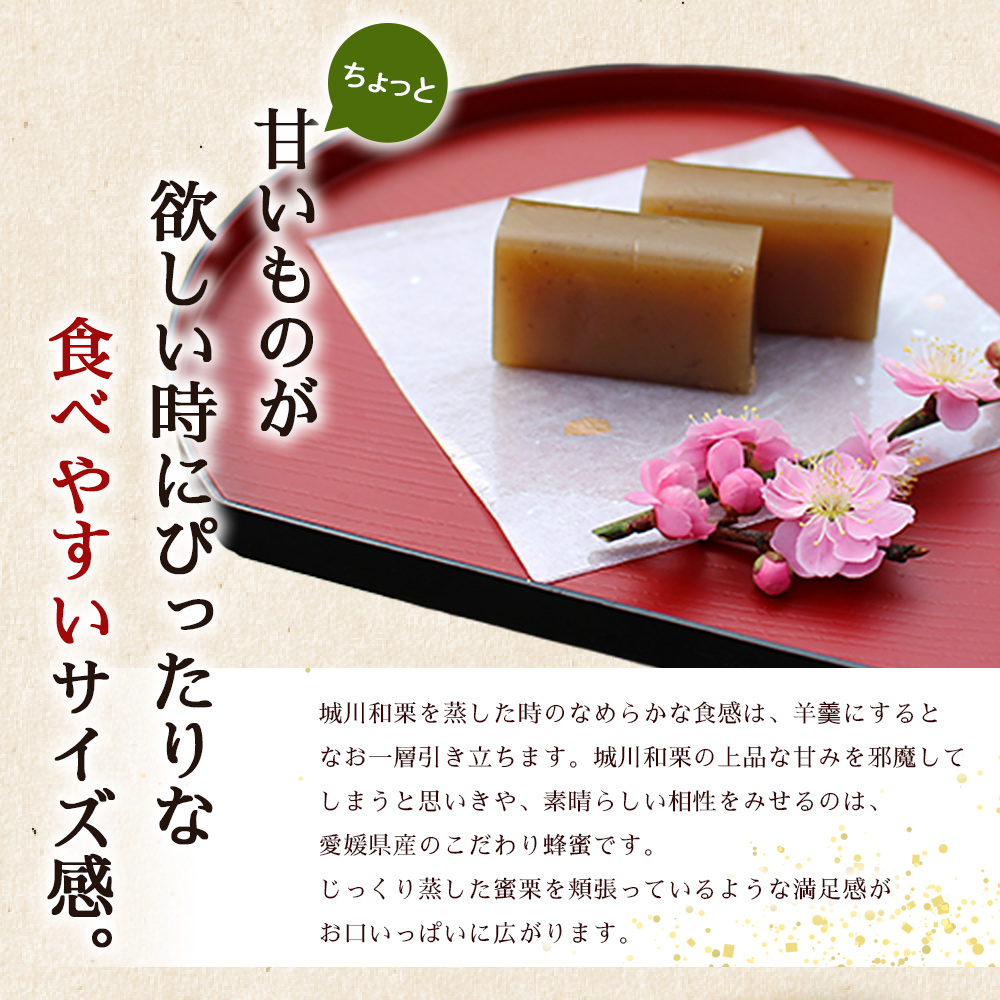 ＜和栗とはちみつのちっちゃいようかん 6個入り＞ 栗 くり 羊羹 ようかん 城川和栗 蜂蜜 はちみつ ハチミツ スイーツ おやつ お菓子 和菓子 ティータイム ひと時 城川ファクトリー 愛媛県 西予市