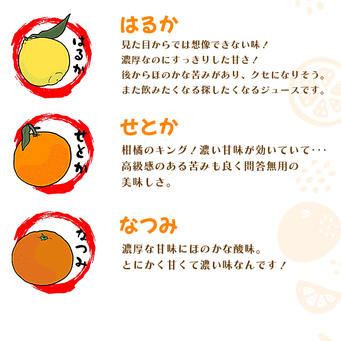 ＜一歩会 ジュエリーボックス ジュース飲み比べセット 720ml×6本入り（果汁100%ストレートジュース）＞ 愛媛 みかん ミカン 柑橘 果物 フルーツ 特産品 渡江から一歩を踏み出す会 愛媛県 西予市