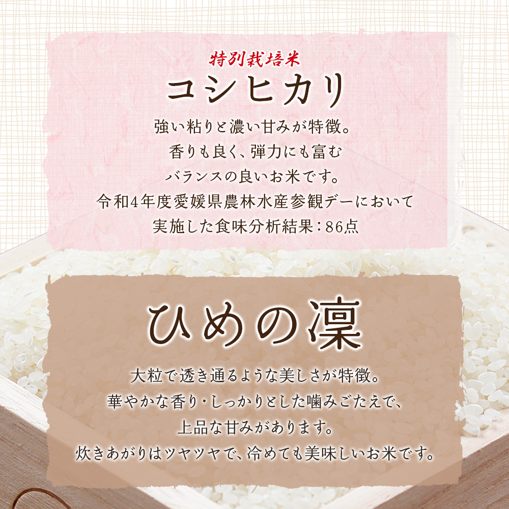 特別栽培米コシヒカリ・ひめの凜食べ比べセット（各5kg）