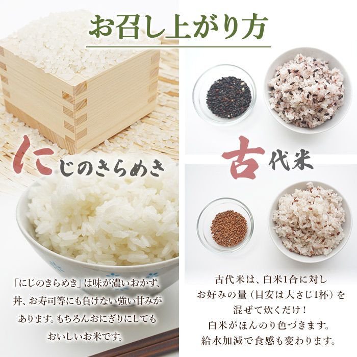 ＜古代米も入った！やまこのうえんのお米 4種類食べ比べセット 合計5.3kg＞ お米 コメ ご飯 こしひかり コシヒカリ にじのきらめき 古代米 黒米 赤米 食べ比べ 愛媛県 西予市