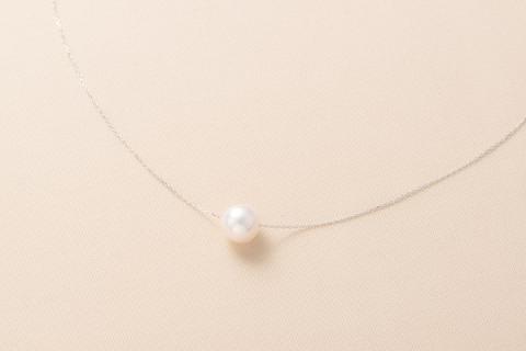 明浜産真珠ペンダント・スルーバロック（ホワイトゴールド）
