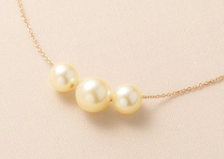 明浜産真珠ペンダント・トロア（ゴールド）