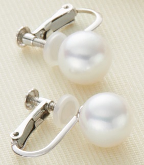 明浜産真珠イヤリング8.0㎜