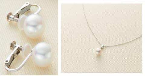 明浜産真珠ジオの恵みセット（ペンダント・イヤリング）