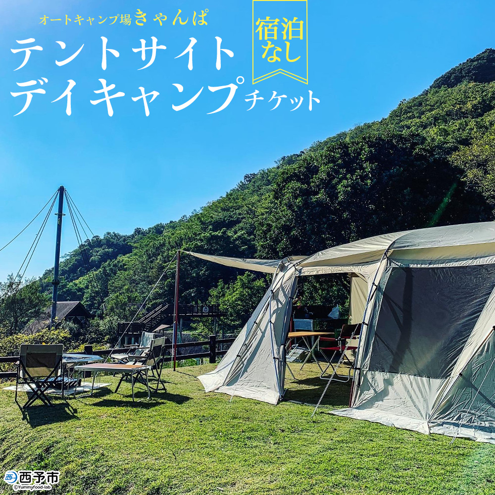 ＜オートキャンプ場「きゃんぱ」テントサイトデイキャンプチケット＞宿泊なし キャンプ キャンピング テントキャンプ 連休 夏休み 冬休み GW 休暇 家族 アウトドア あけはまシーサイドサンパーク 明浜 愛媛県 西予市
