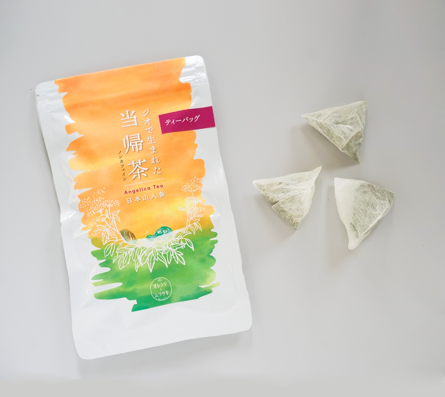 ジオで生まれた当帰茶（ティーバッグ）