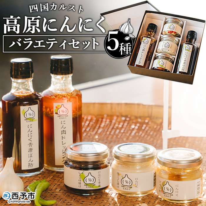 四国カルスト高原にんにくバラエティセット　５種