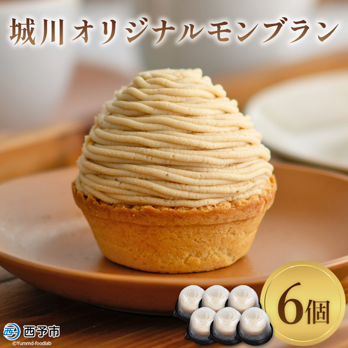 ＜城川オリジナル モンブラン 6個入り＞ 洋菓子 ケーキ おかし マロン くり クリ 国産 和栗 ペースト クリーム 渋皮煮 生クリーム チーズ タルト メニークエスト 愛媛県 西予市 ６個入り（寄附額15,000円）