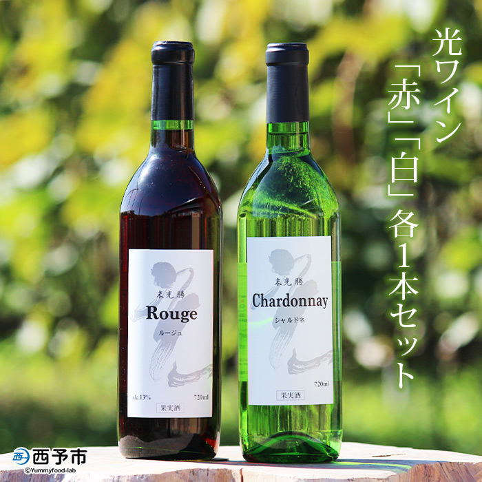 光ワイン（「赤」「白」各1本セット） 「赤」「白」各1本セット（寄附額26,000円）
