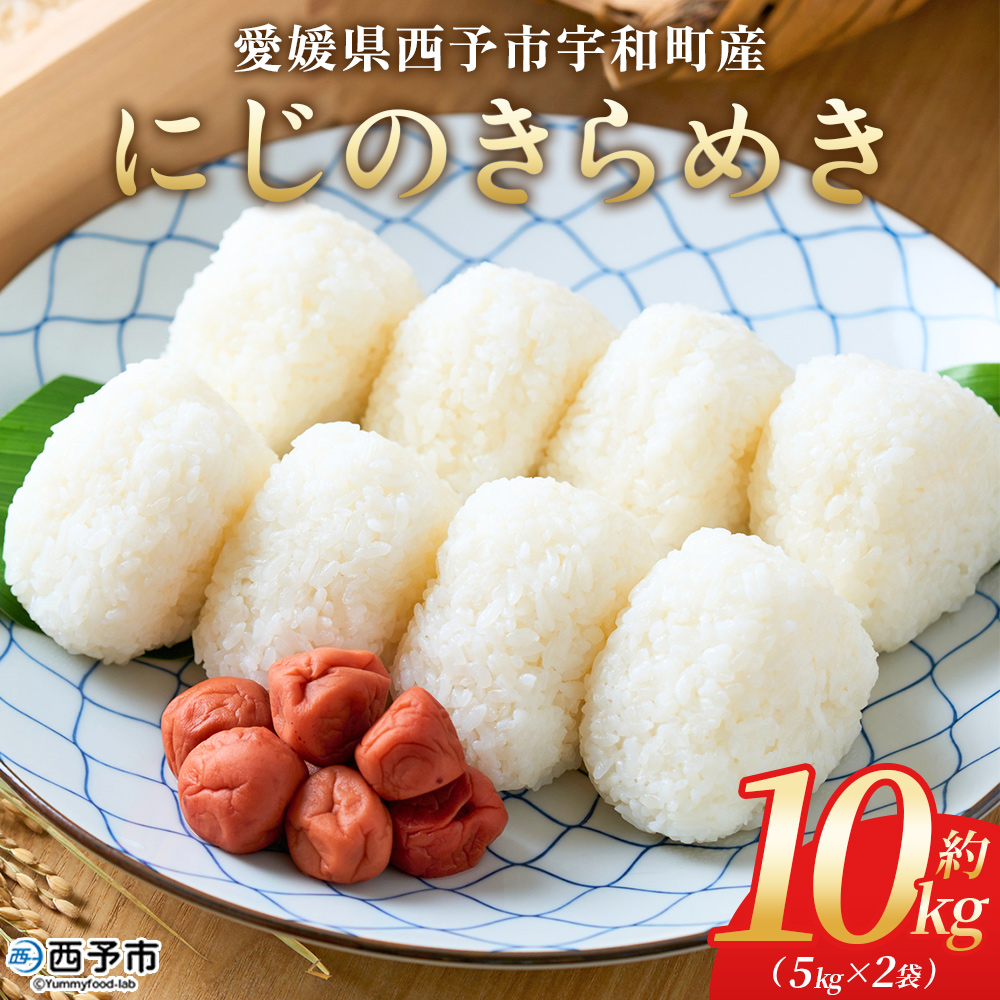 ＜にじのきらめき 約10kg＞ 10キロ ニジノキラメキ 米 お米 コメ こめ 白米 精米 ご飯 ライス 大粒 穀物 西予応援米 特産品 愛媛県産 西予市産 宇和町産 前田農園 愛媛県 西予市