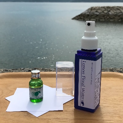 いわぎ島産レモンオイルとフローラルウォーターセット※エッセンシャルオイル、アロマオイル【配送不可地域：沖縄県】