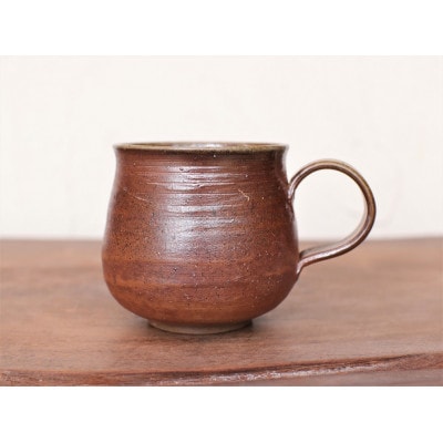 備前焼 コーヒーカップ(大)・ろくろ目　c7-057