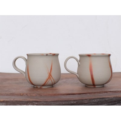 備前焼　ひだすきのコーヒーカップ 2個セット　c2-002