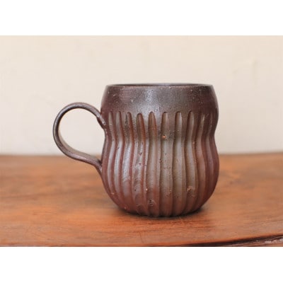 備前焼 コーヒーカップ(鎬)・サンギリ　c11-037