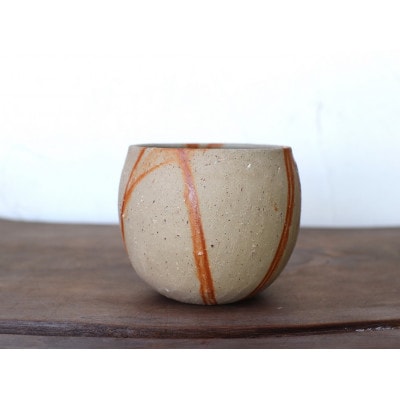 備前焼 フリーカップ(中)・ひだすき　f1-087