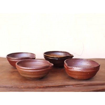 備前焼 片口小皿(4枚セット) kt1-001