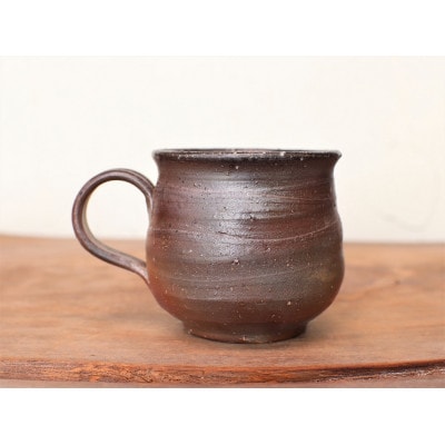 備前焼 コーヒーカップ(中)　ロクロ目・サンギリ　c6-002