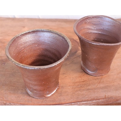 備前焼　焼酎呑(中) 2個セット　s2-035