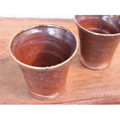 備前焼　焼酎呑(大) 2個セット　s1-034