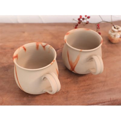 備前焼　ひだすきのコーヒーカップ 2個セット　c2-002