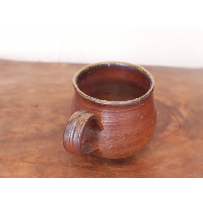 備前焼 コーヒーカップ(中)　ロクロ目　c6-001