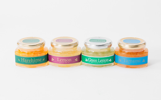 上島町　マーマレード4種セットA(グリーンレモン・イエローレモン・たまみ・はれひめ)　