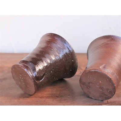 備前焼　焼酎呑(中) 2個セット　s2-035