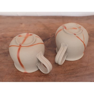 備前焼　ひだすきのコーヒーカップ 2個セット　c2-002