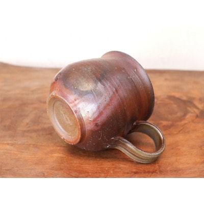 備前焼　コーヒーカップ(大)　ロクロ目・サンギリ　c7-058