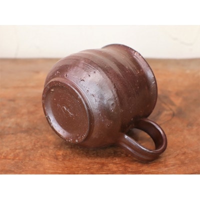 備前焼 コーヒーカップ(中)　ロクロ目　c6-001