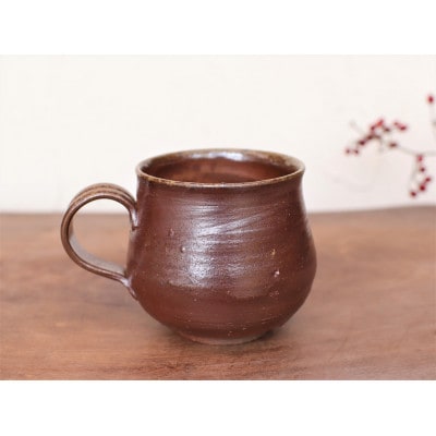 備前焼 コーヒーカップ(大)・ろくろ目　c7-057