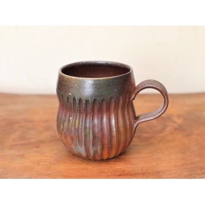 備前焼 コーヒーカップ(鎬)・サンギリ　c11-037