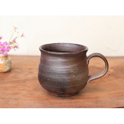 備前焼 コーヒーカップ(中)　ロクロ目・サンギリ　c6-002
