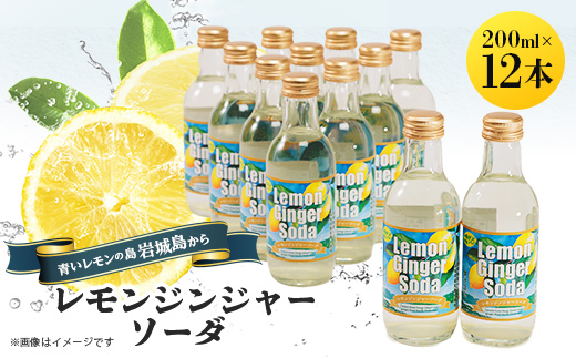 レモンジンジャーソーダ 200ml×12本セット(岩城島産レモン使用)
