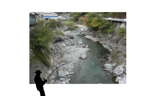 アウトドア イベント 体験 「面河川の鑑札（遊漁券）：仁淀川に繋がる清流 ”面河川” での渓流釣り（腕章 釣）一般用」｜家族 旅行 男の子 女の子 夏休み 長期休暇 愛媛 久万高原町