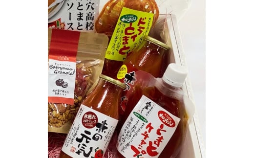 トマトの詰め合わせ「高原トマトお楽しみセット」｜トマト 高原 野菜 ハーブ ケチャップ クラッカ ドライトマト トマトソース ギフト 贈答 プレゼント 愛媛 久万高原町