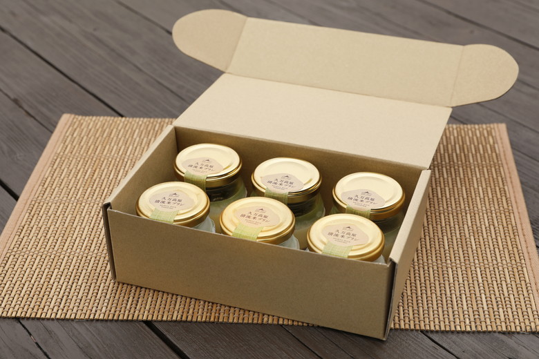 【グルテンフリー】久万高原清流米プリン6個セット（久万茶）｜米 生プリン スイーツ 贈答 デザート 道の駅