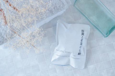 蚕糞と桑葉の石鹸 2個セット ◇ ｜ 手作り 丁寧 暮らし 無添加 全身石鹸 ソープ ※離島への配送不可