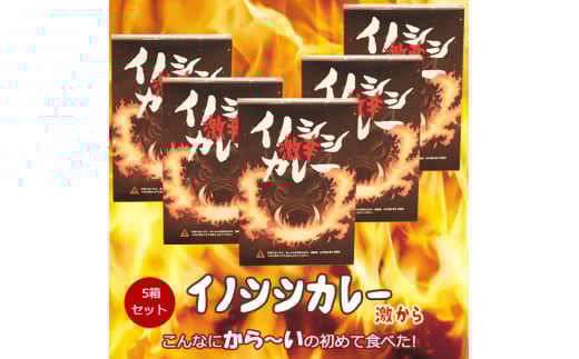 ジビエ 加工 カレー「激辛イノシシカレー200g×5箱セット」｜カレー 激辛 辛口 イノシシ カレーレトルト レトルト 加工 ジビエ 愛媛県 久万高原町 材財最盛