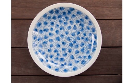 梅乃瀬窯 唐草８寸リム皿