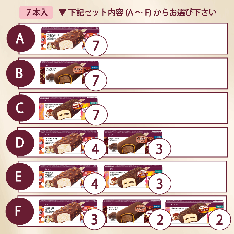 【セット内容が選べる】 定番 ＆ 期間限定フレーバー ハーゲンダッツ バー セット 7本入 Aセット〈バニラチョコレートマカデミア(7本)〉｜ハーゲンダッツ ハーゲンダッツバー アイスクリーム ギフト セット 詰め合わせ バニラチョコレートマカデミア 愛媛県 松前町 Aセット
