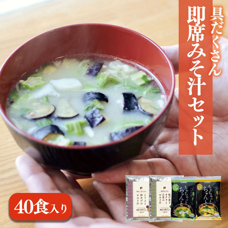 具だくさん即席みそ汁セット（40食入り）ギノーみそ