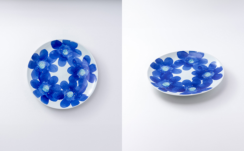 砥部焼 東窯 6寸パン皿 1点 P.S.ブルー