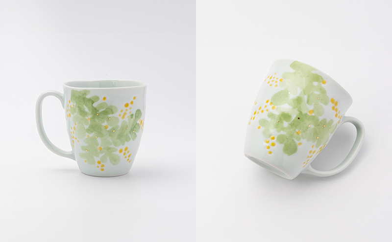 砥部焼 東窯 マグカップ 1点 ミモザ