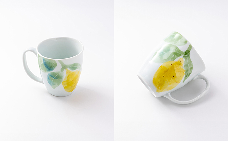 砥部焼 東窯 マグカップ 1点 レモン