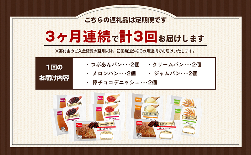 【日持ち長持ち「人気定番セット」5種10個入】3ヶ月連続定期便