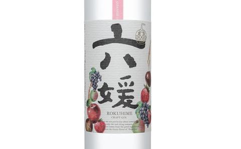 水口酒造 道後ジン「六媛」500ml　クラフトジン スピリッツ 愛媛